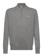 GANT Shield Cotton Half Zip Grå