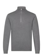 Lindbergh Ecovero Half Zip Knit Grå