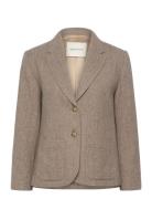 GANT Reg Herringb Short Blazer Beige