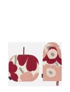 Marimekko Home P.unikko Kitchen Textile Set Röd