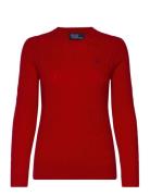 Polo Ralph Lauren Cable-Knit Wool-Cashmere Sweater Röd