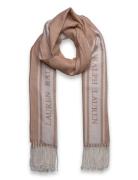 Lauren Ralph Lauren Two-T Logo Jacquard Scarf Beige