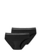 Schiesser Period Briefs 2-Pack Lace Black - Secret Care Svart