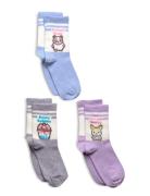 Lindex Sock 3 P Bg Kawaii Cute Multi/patterned