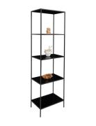 House Nordic Rasa - Shelf, 5 Shelves, Black, Black Frame 51X36X170 Cm ...