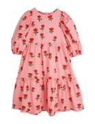 Mini Rodini Roses Aop Woven Puff Sleeve Dress Rosa