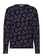 NOISY MAY Nmmille Christmas L/S Top Jrs Marinblå