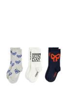 Mini Rodini Bow 3-Pack Socks Multi/patterned