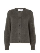 Selected Femme Slflulu Ls Knithort Cardigan Grå