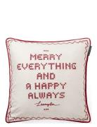 Lexington Home Happy Always Organic Cotton Pillow Cover Kräm