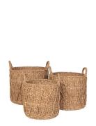 House Nordic Sivi - Baskets, Seagrass, Natural, Set Of 3