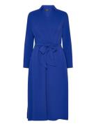 Lauren Ralph Lauren Long-Sleeve Georgette Midi Dress Blå