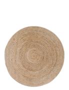 House Nordic Rina - Rug, Braided Jute, Nature Ø90 Cm Brun