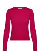 Mango Fine-Knit Crew-Neck Sweater Rosa