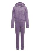 Juicy Couture Diamante Hood & Slim Jogger Set Lila