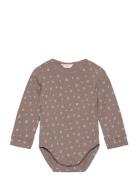 Mango Printed Cotton Body Brun