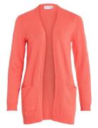 Vila Viril Open L/S Knit Cardigan - Noos Orange