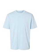 Selected Homme Slhcolman Ss O-Neck Tee Noos Blå