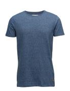 Lindbergh Mouliné O-Neck Tee S/S Blå