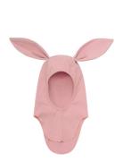 Huttelihut Balaclava Ears Cotton Rib Rosa