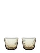 Marimekko Home Syksy Glass Tumbler 2Dl 2 Pcs Brun