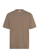 Lindbergh O-Neck Tee Over S/So-Neck Tee Over S/S Khaki Green