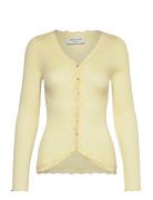 Rosemunde Rwbabette Silk Ls V-Neck Lace Cardi Gul