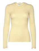 Rosemunde Rwbabette Silk Ls Lace T-Shirt Gul
