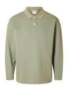 Selected Homme Slhrelaxwayne Ls Polo Sweat Khaki Green