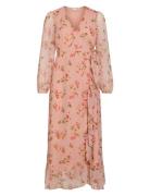 Vila Viedee L/S Ankle Wrap Dress Rosa