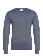 Lindbergh Mélange Round Neck Knit Marinblå
