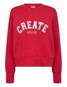 MOS MOSH Mmcelli O-Ls Sweatshirt Röd