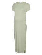 Mamalicious Mltrinity Tess Ss Jrs Midi Dress 2F Noos Grön
