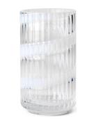 Lyngby Porcelæn Lyngby Vase H15.5 Cm Swirl Hvid Mundblæst Glas Nude