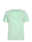 GANT Reg Tonal Shield Ss T-Shirt Grön