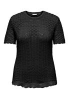 ONLY Carmakoma Carsaga Life Ss O-Neck Knt Svart
