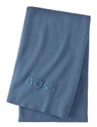 Boss Home Boldlogo Throw Blå