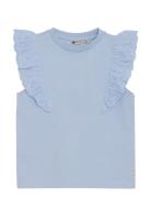 Daily 7 T-Shirt Ruffle Blå