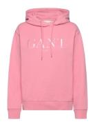 GANT Tonal Graphic Hoodie Rosa