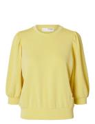 Selected Femme Slftenny 3/4 Sweat Top Noos Gul