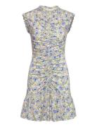 Malina Agnes Draped Jersey Mini Dress Multi/patterned