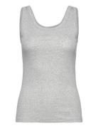 GANT Slim Ribbed Tank Top Grå