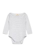 Copenhagen Colors Striped Long Sleeve Body Grå