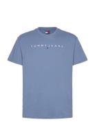 Tommy Jeans Tjm Reg Linear Logo Tee Ext Blå