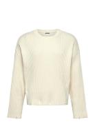 Weekday Ribbed Cotton Sweater Kräm