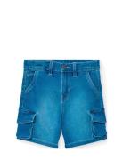 Boboli Knit Denim Bermuda Shorts Blå