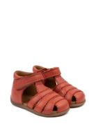 Pom Pom Starters? Scallop Velcro Sandal Röd