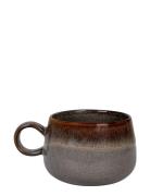 House Nordic Hilde - Mug, Ceramic, Grey/Brown, Ø10X7,5 Cm, Set Of 4 Br...