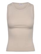 Organic Basics Core Rib Tank Top Beige