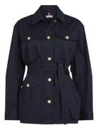 Tommy Hilfiger Gold Button Utility Jacket Marinblå